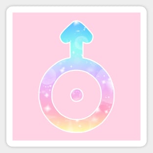 Uranus Planet Symbol in Magical Unicorn Colors Magnet